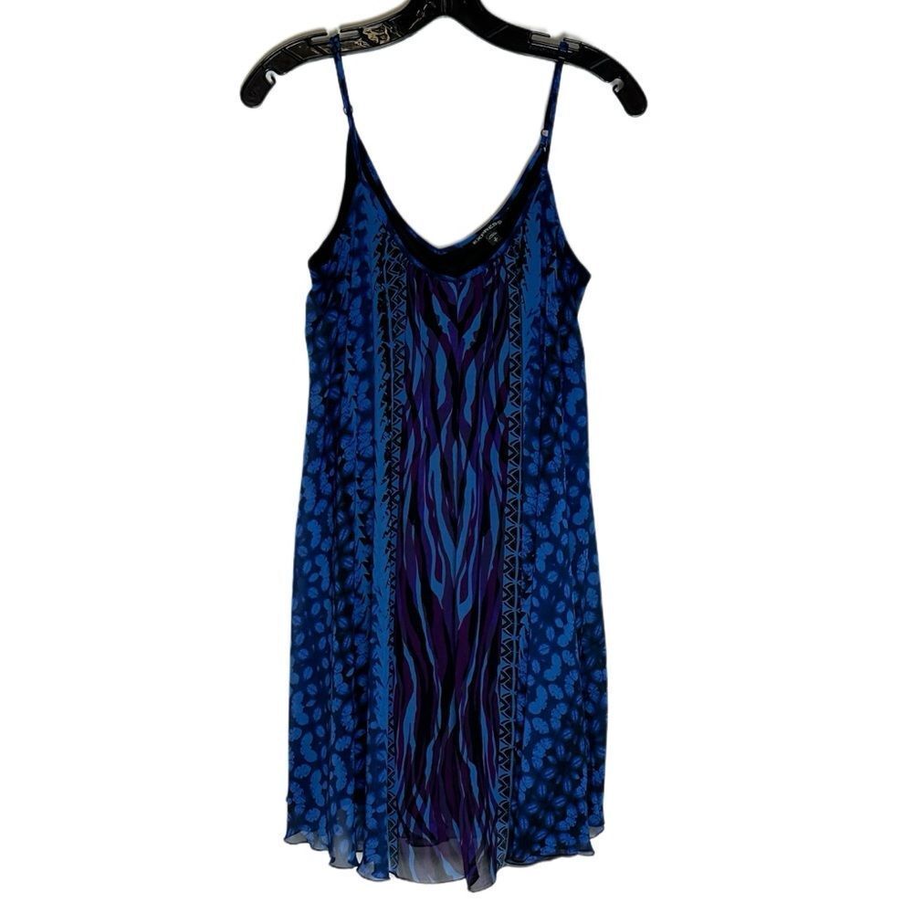 Express Blue Print Flowy Sleeveless Dress Size S